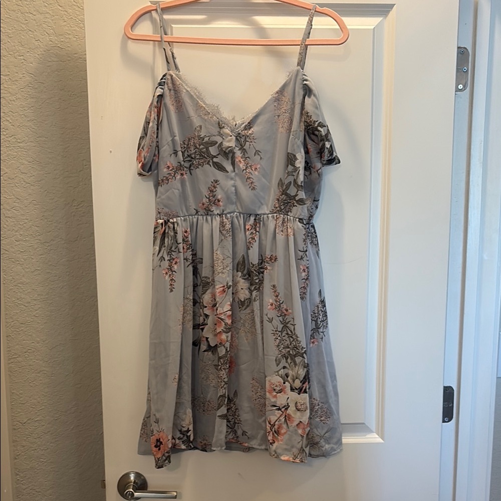 Lulus Verona light blue off the shoulder dress - Picture 7 of 13